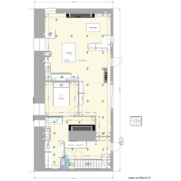 Plan rez de chaussée électricité. Plan de 0 pièce et 0 m2