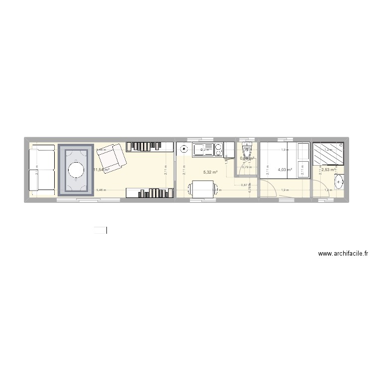 Container 40 feet nouvel essai 4. Plan de 0 pièce et 0 m2
