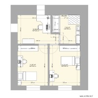 plan maison 1er etages chambre bureau salle de bain