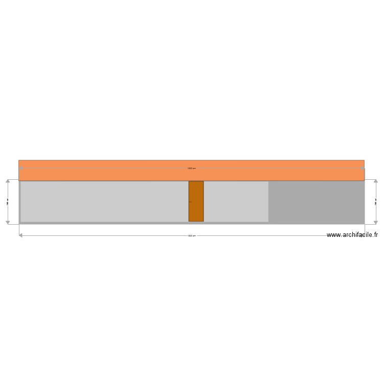 facade ouest. Plan de 0 pièce et 0 m2