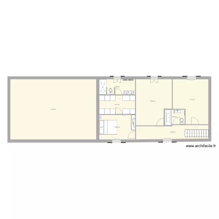 Maison Barsac 1er V7. Plan de 