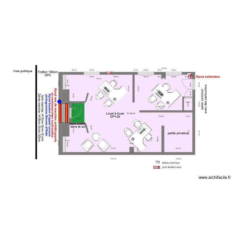 LOCAL A LOUER SCI REPUBLIQUE APRES TRAVAUX. Plan de 0 pièce et 0 m2