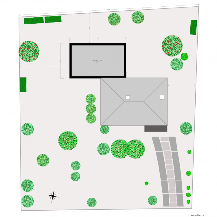 Extension ext 2. Plan de 0 pièce et 0 m2