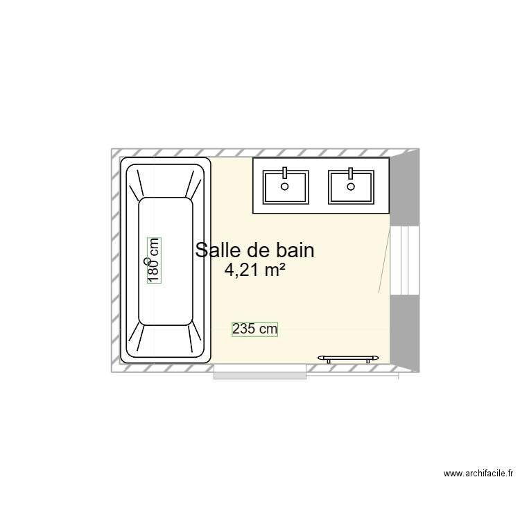 Dressing 5. Plan de 1 pièce et 4 m2