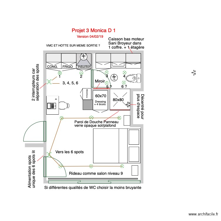Projet 3 Monica D1 4 02 2019. Plan de 0 pièce et 0 m2