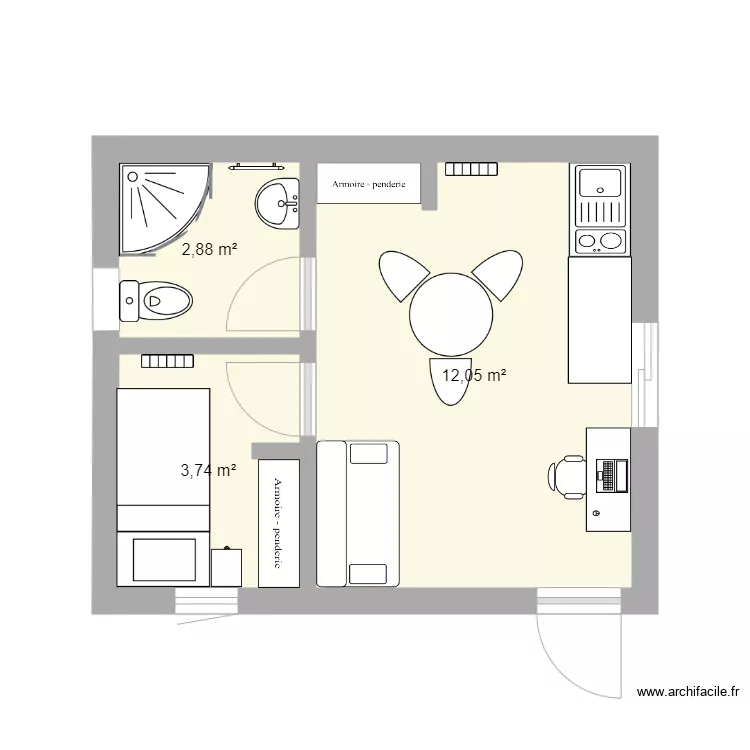 Chalet Pessac &agrave; imprimer. Plan de 