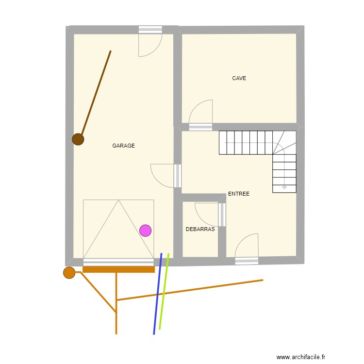 GUILLAUME MIQUEL. Plan de 4 pièces et 58 m2