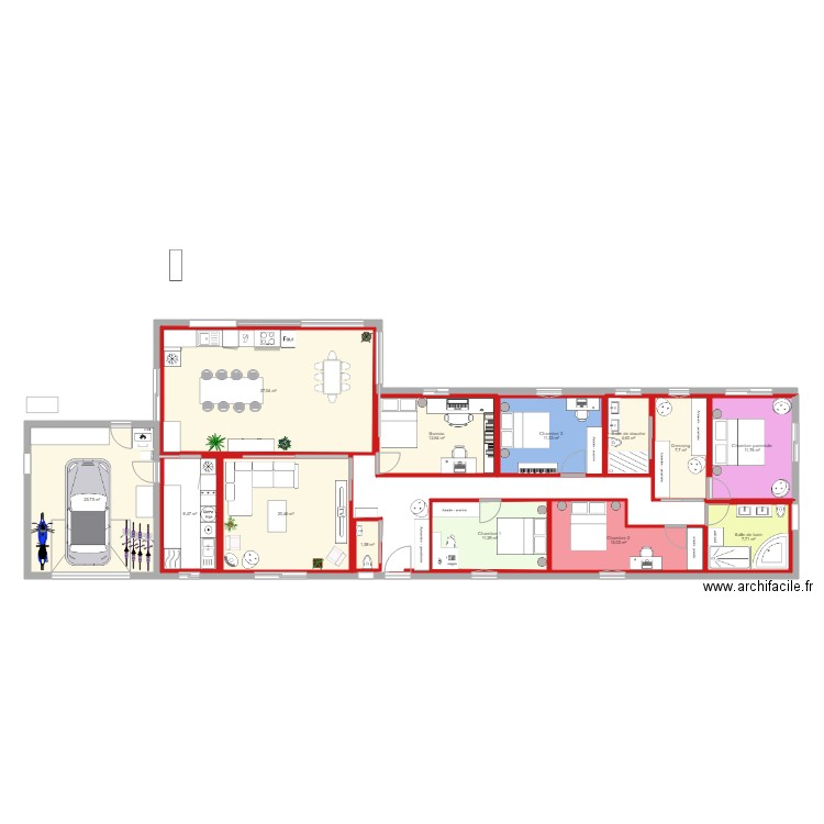 Projet maison marsac v2. Plan de 0 pièce et 0 m2