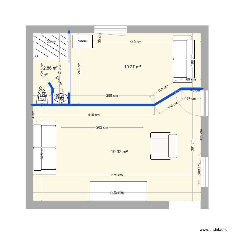 salon et sdb bis wc ds sdb. Plan de 0 pièce et 0 m2