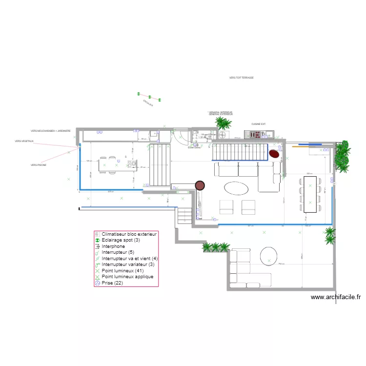 Roc Mer  R 1   V&eacute;randa V3. Plan de 