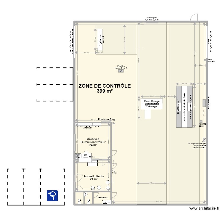 CCT VL  CTA Escaudain. Plan de 6 pièces et 453 m2