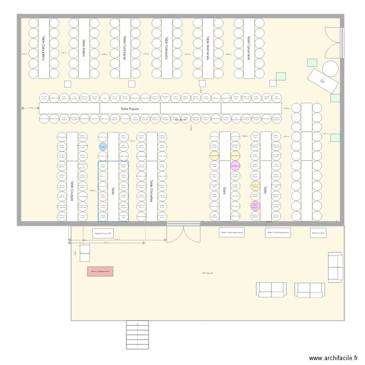 Plan salle Bezyl Max personnes. Plan de 0 pièce et 0 m2