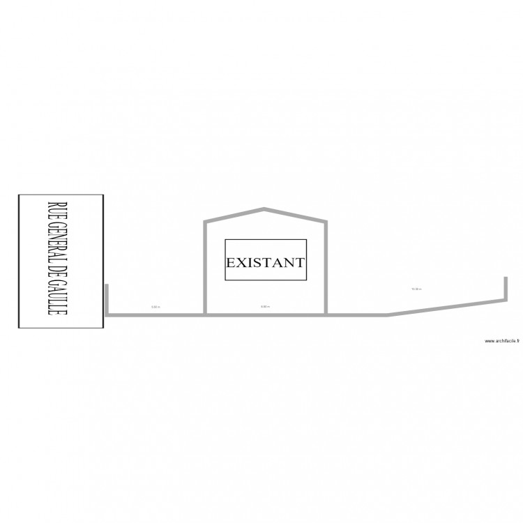Coupe avant construction. Plan de 0 pièce et 0 m2