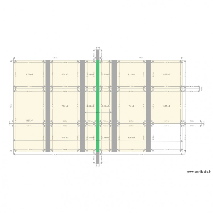 grange. Plan de 0 pièce et 0 m2