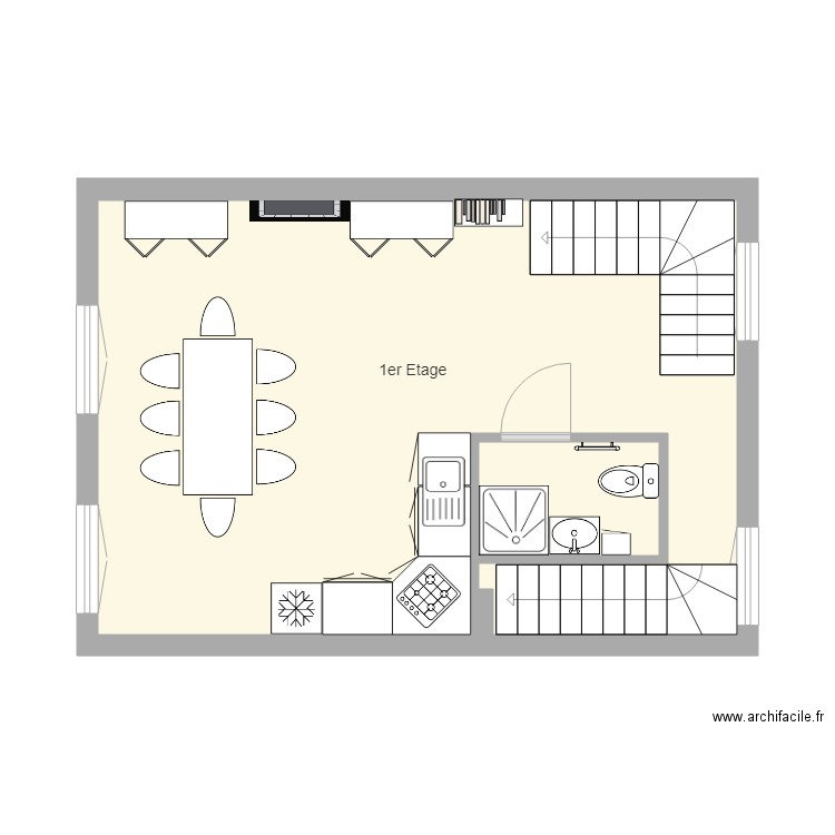 1er Etage. Plan de 0 pièce et 0 m2