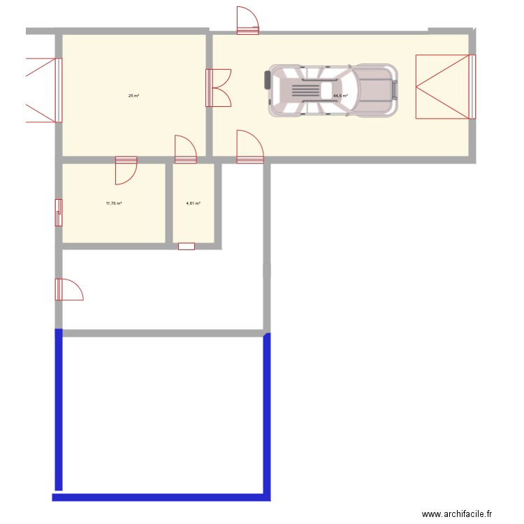 Modification Maison . Plan de 0 pièce et 0 m2