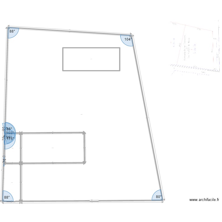 terrain maison. Plan de 6 pièces et 936 m2