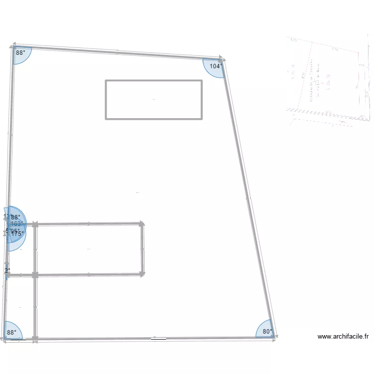 terrain maison. Plan de 