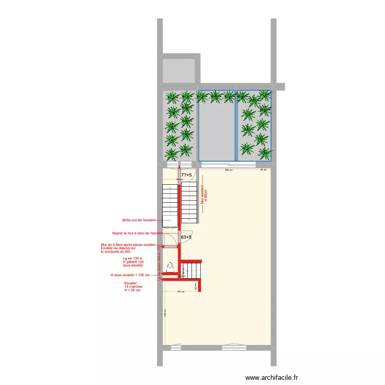 Construction Banning 83 2e &eacute;tage sans cuisine. Plan de 0 pièce et 0 m2