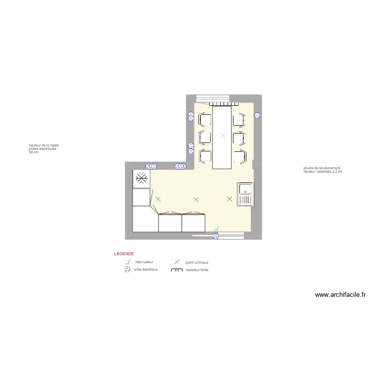 ADT implantation cuisine Happy at Work V4. Plan de 