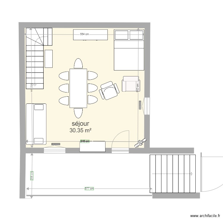 St Martin GM séjour 1er étage . Plan de 0 pièce et 0 m2