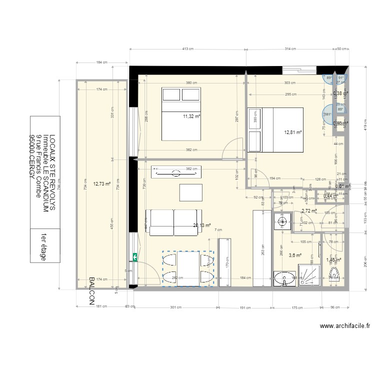 Le SCANDIUM 1er étage Lot 47. Plan de 0 pièce et 0 m2