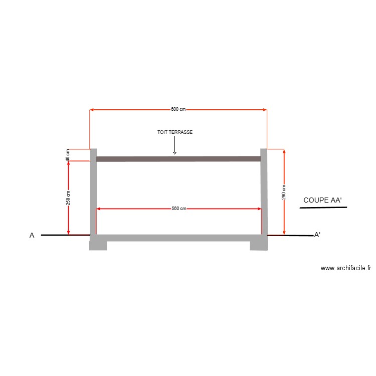 PLAN EN COUPE GARRAGE. Plan de 0 pièce et 0 m2