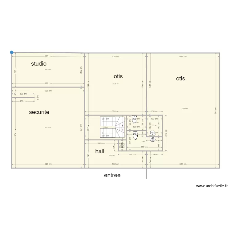 15 la poste. Plan de 