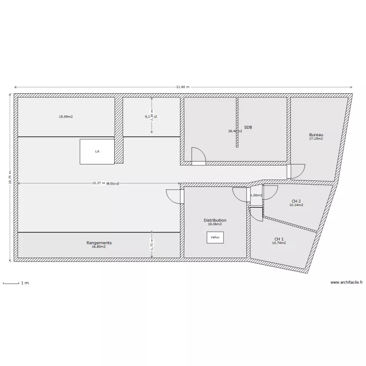 maison. Plan de 