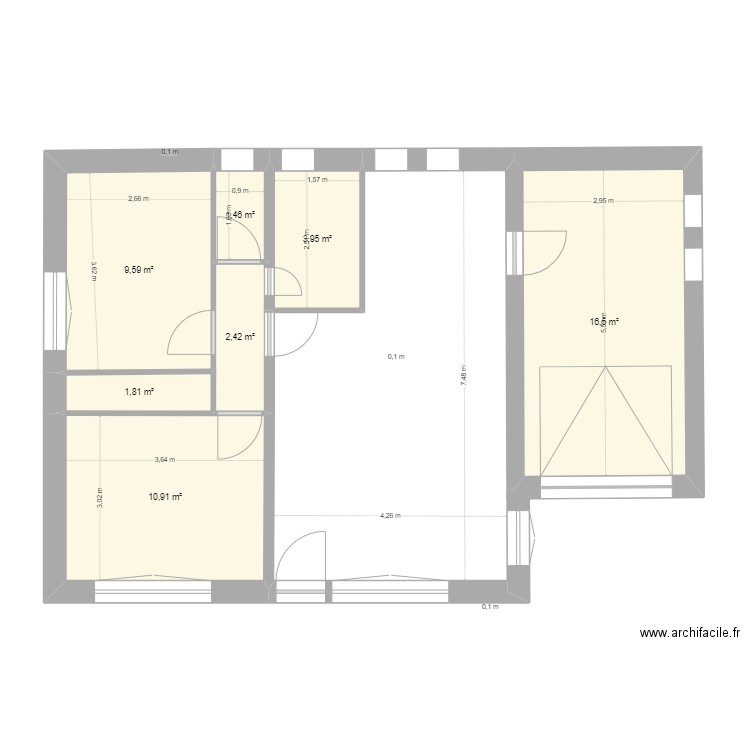 plan actuel. Plan de 0 pièce et 0 m2