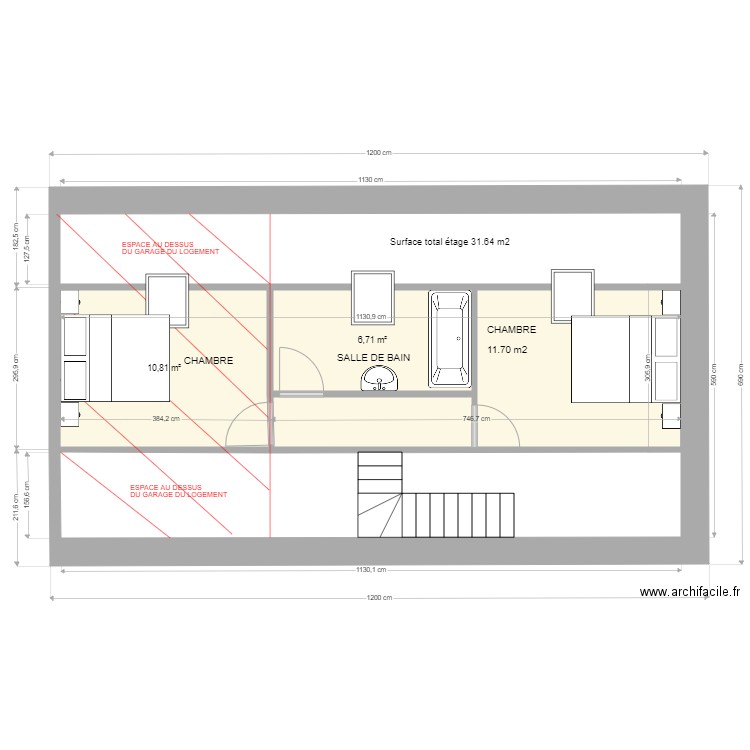 LOGEMENT ETAGE. Plan de 0 pièce et 0 m2