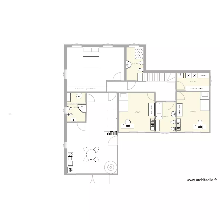 rez de chauss&eacute;e mars. Plan de 
