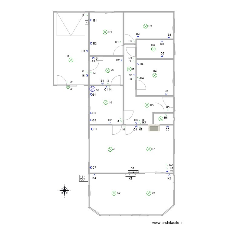 Vilain 14.5. Plan de 11 pièces et 136 m2