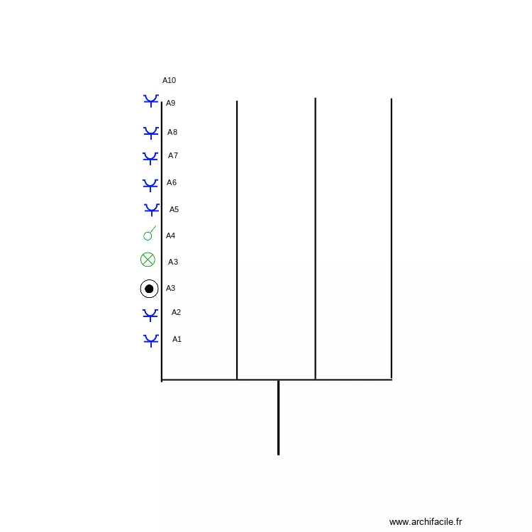 Roger unifilaire. Plan de 