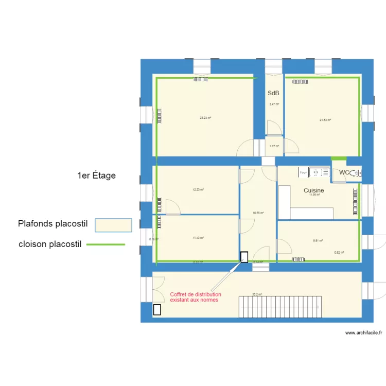1er Etat des lieux. Plan de 