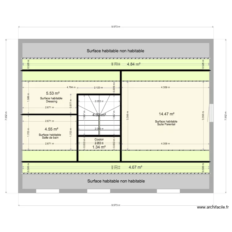 AMENAGEMENT DE COMBLE FAMILLE JOSEPH. Plan de AMENAGEMENT DE COMBLE FAMILLE JOSEPH. Plan de
