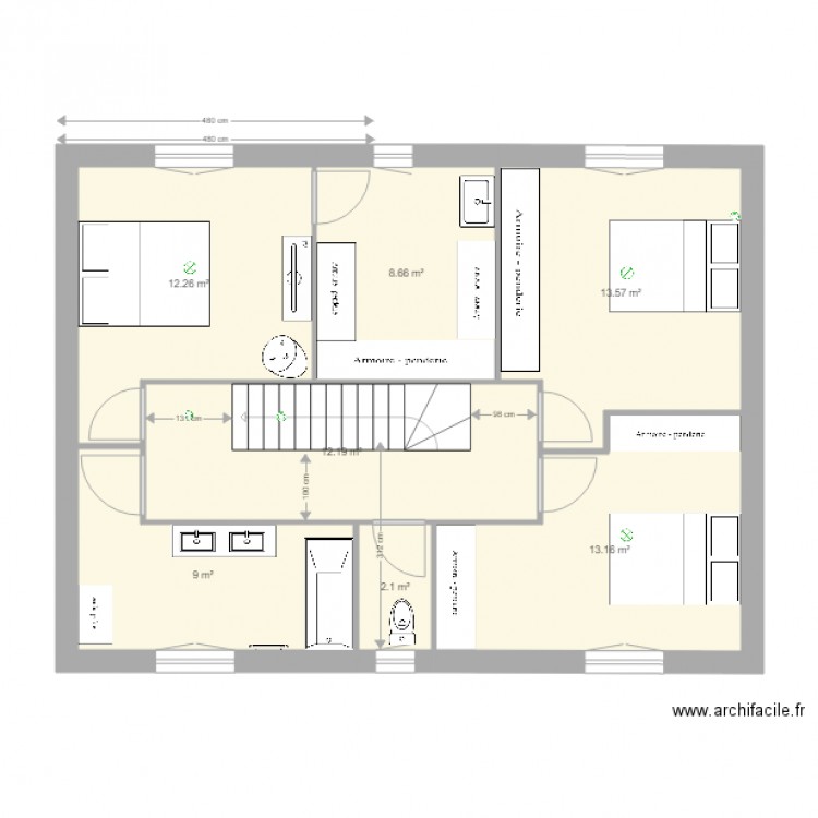 1er étage Bastide v8. Plan de 0 pièce et 0 m2