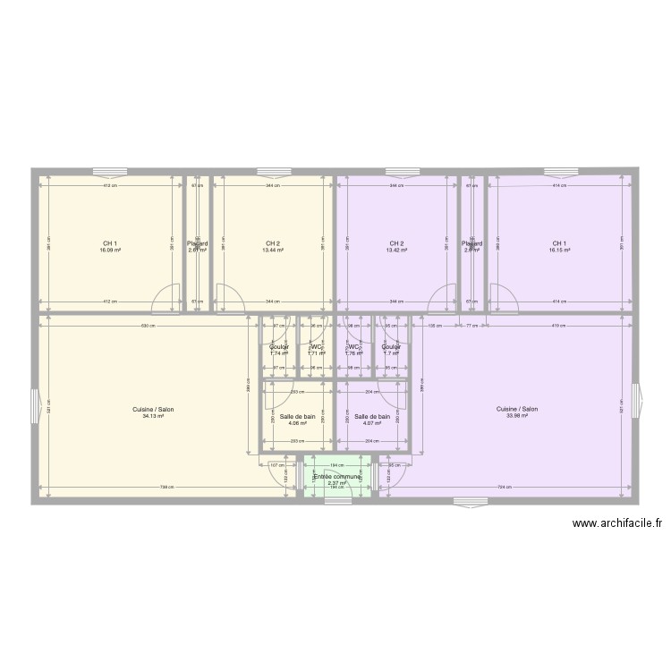 Appartements Balcon 2. Plan de 0 pièce et 0 m2