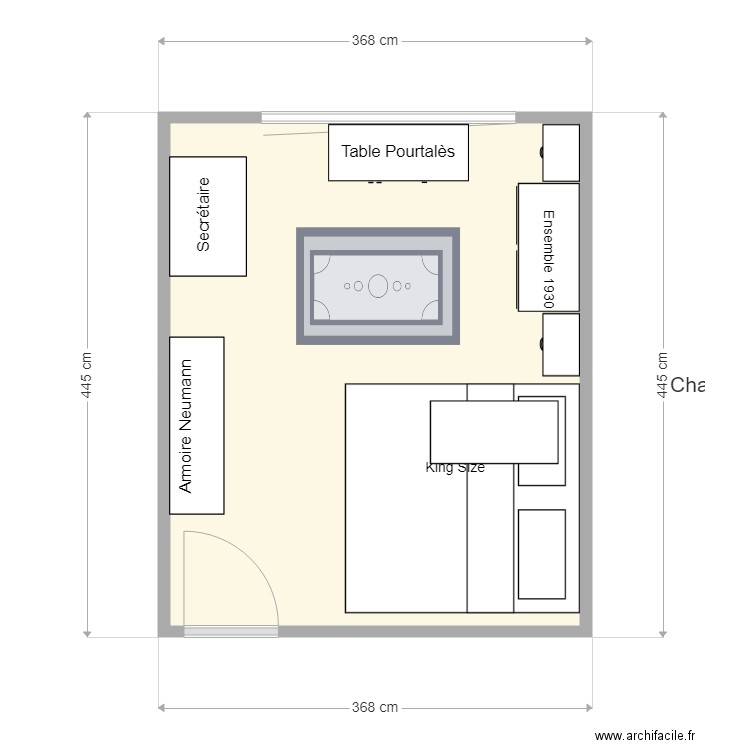 Chambre à coucher JP. Plan de 0 pièce et 0 m2