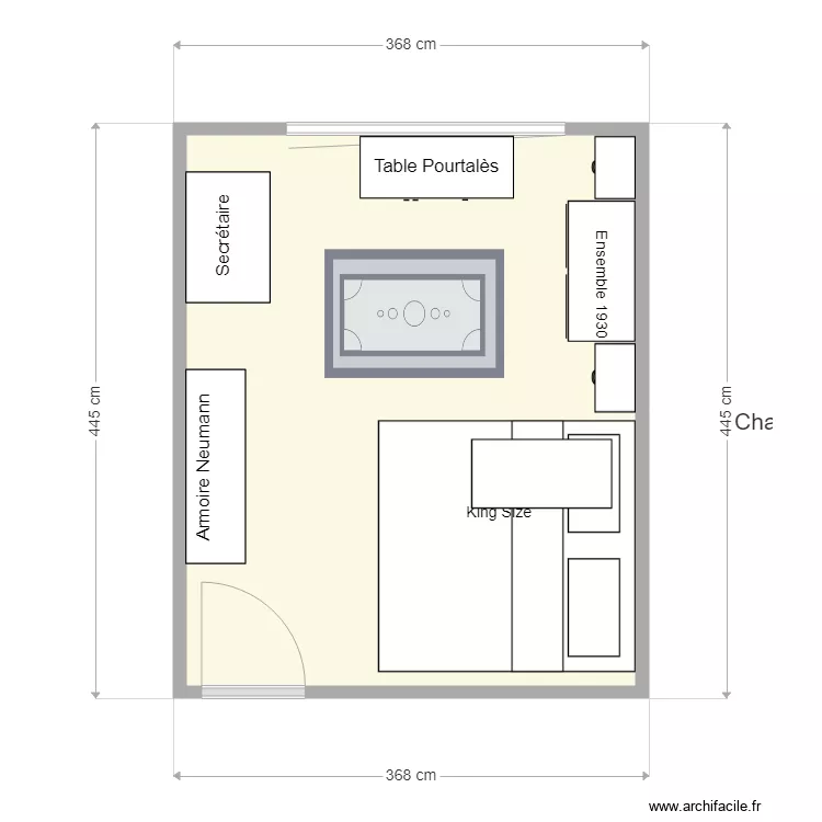 Chambre à coucher JP. Plan de Chambre à coucher JP. Plan de