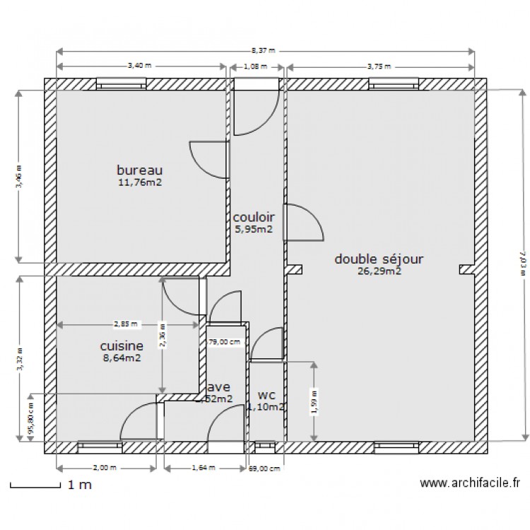 rez de chaussée brie. Plan de 0 pièce et 0 m2