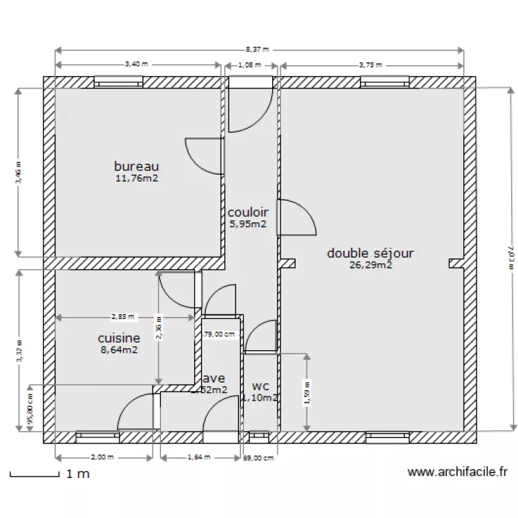 rez de chauss&eacute;e brie. Plan de 