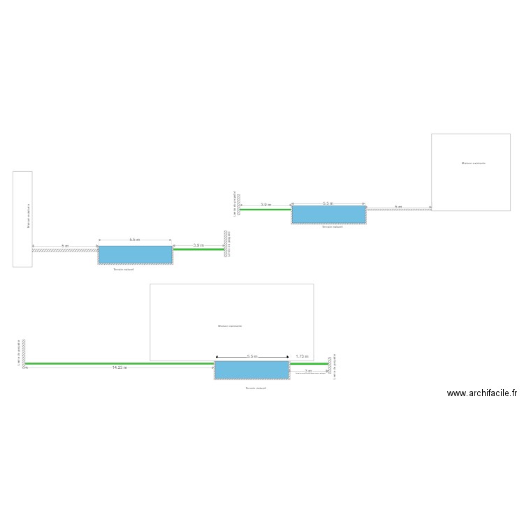 Vue BB. Plan de 0 pièce et 0 m2