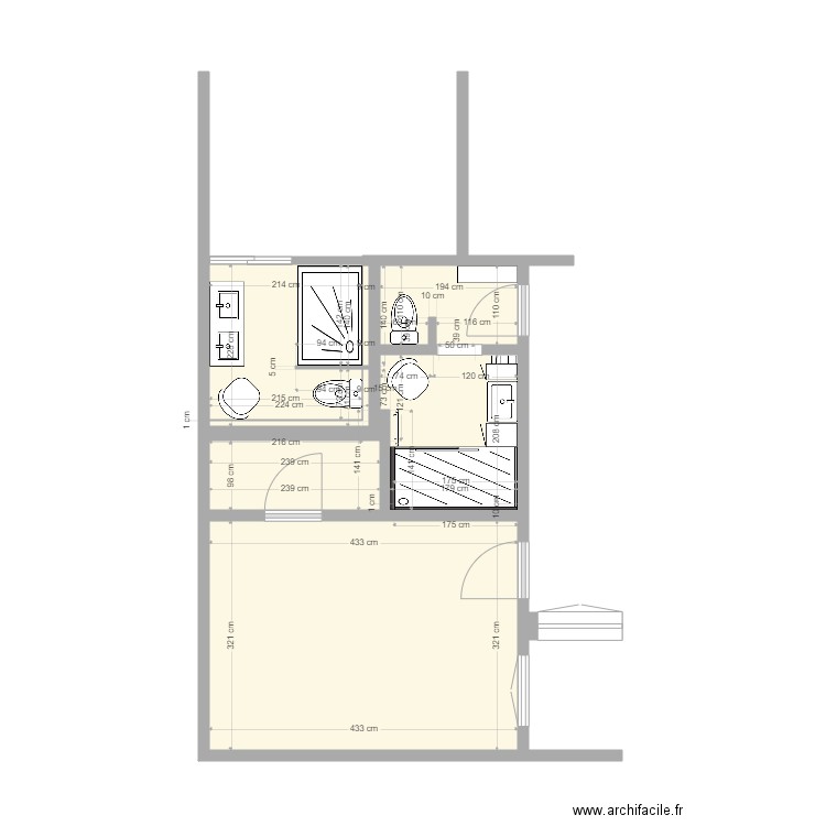 Salle de Bain Clermont Sol4 Stephane modifie2. Plan de 0 pièce et 0 m2