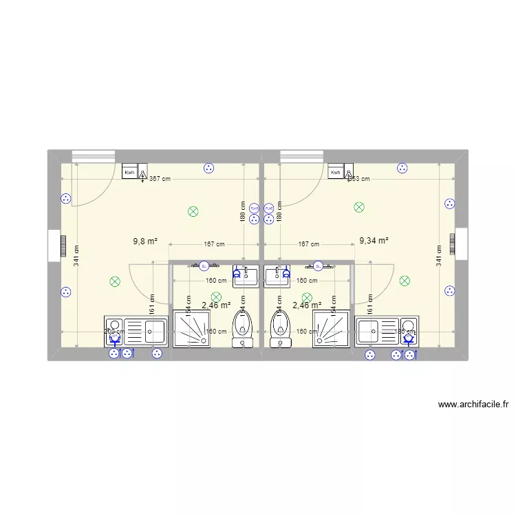 studio. Plan de 