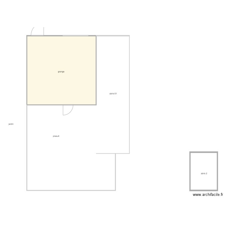 jobard am. Plan de 3 pièces et 222 m2