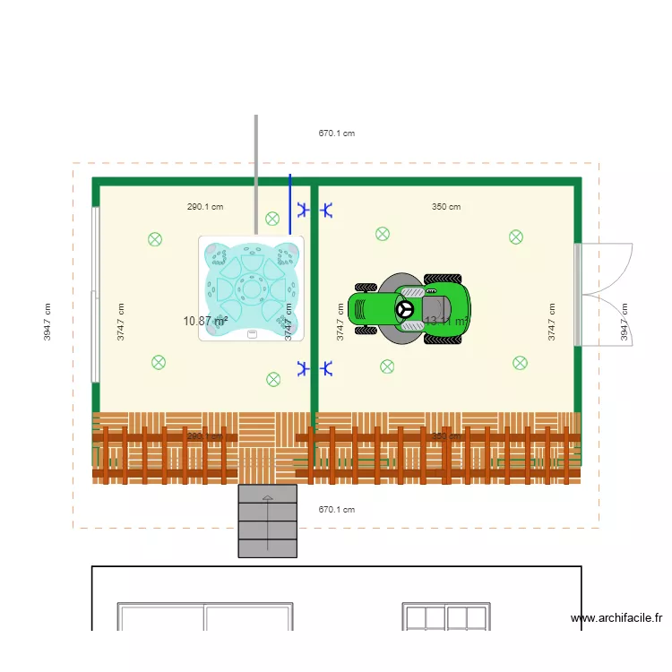 cabane jardin. Plan de 
