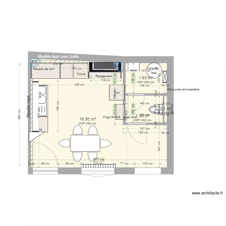 Cuisine  d&eacute;finitf. Plan de 
