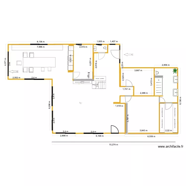 MAISON REZ DE CHAUSSÉ. Plan de MAISON REZ DE CHAUSSÉ. Plan de
