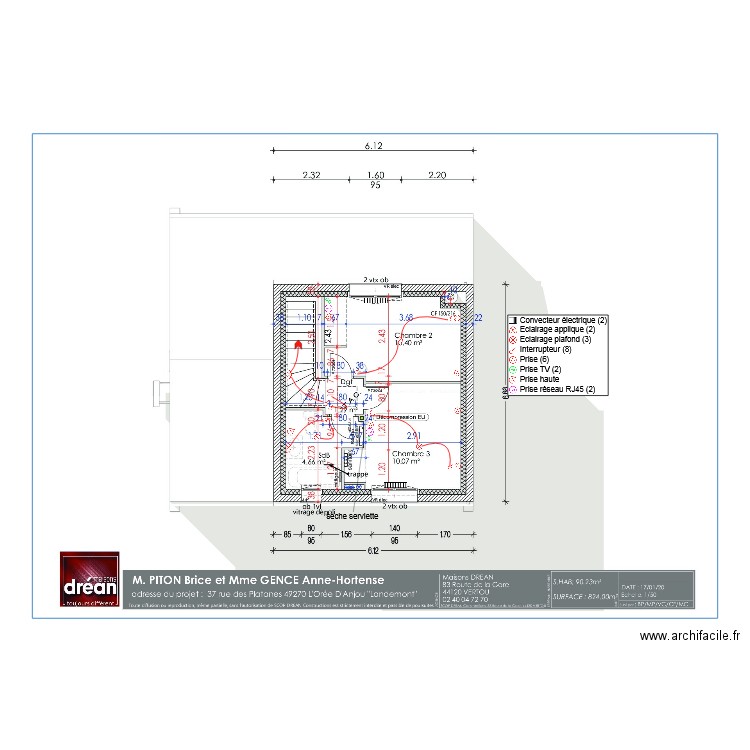 piton gence étage. Plan de 0 pièce et 0 m2